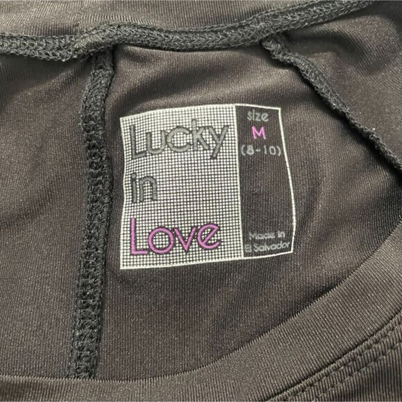Lucky in Love Size Medium Short Sleeve Top Peplum Tennis Golf Athletic - Picture 7 of 7